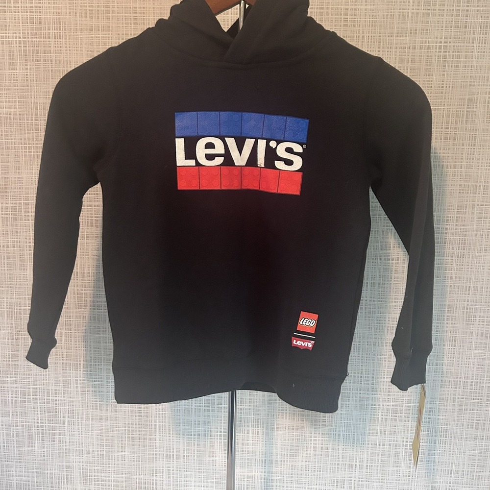 Levi Lego‎ Black Hoodie Sweatshirt Pullover Kids Unisex Size 4 New $52 BxKK